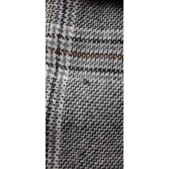 Gray Plaid Acrylic Scarf Yellow Stripe Soft Blanket Wrap Shawl Fringe 52 x 54 - Picture 11 of 15